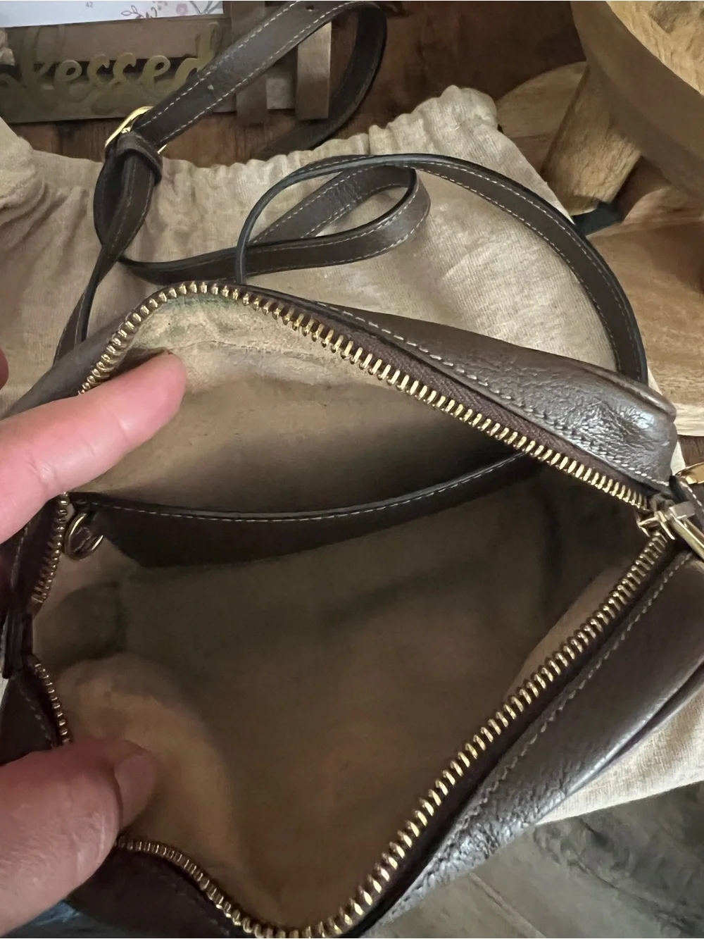 Gucci GG Canvas with Brown Leather and Green-Red Web